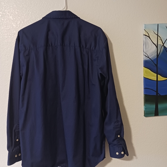 Knightsbridge Wrinkle Resistant Navy Blue Shirt - Picture 2 of 4